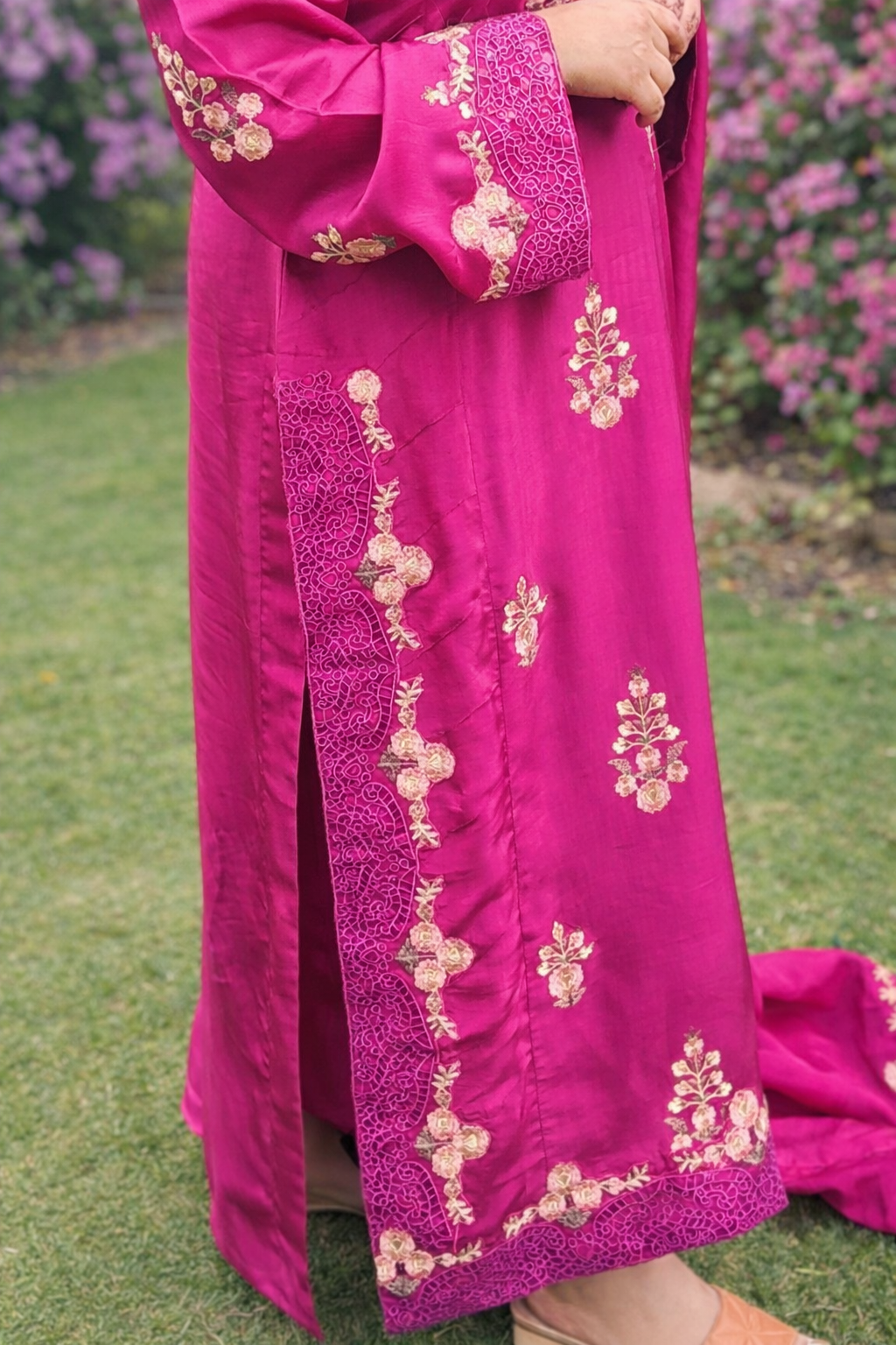 Vibrant magenta in a blooming garden