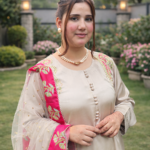 Beige Embroidered Pret Suit