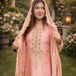 Grace in a floral archway